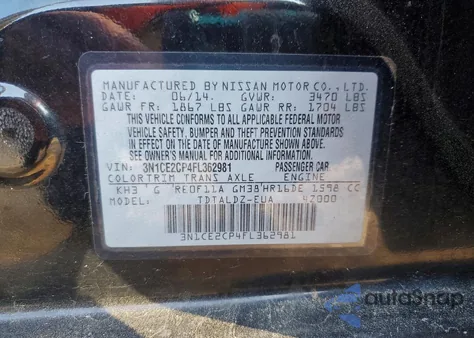 2015 Nissan Versa Note S из США, поврежденный, VIN 3N1CE2CP4FL362981